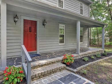 Close up of this wonderful porch with slate floor