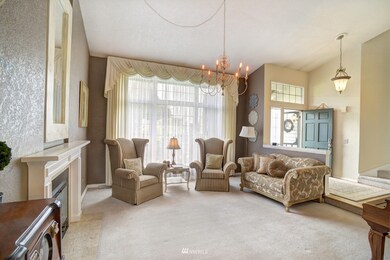 Front room with vaulted ceiling