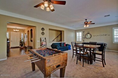 living room and dining room