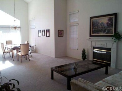 Formal Living and Dining Room with fireplace