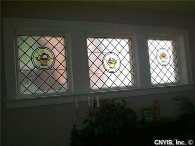 Dining Room RARE STAINED GLASS WINDOWS ADORN THE F