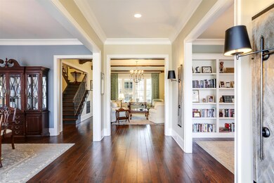 From gleaming hardwood floors to those incredible arched front doors with tempered glass panes, this introductory space helps you welcome friends and neighbors in high style.