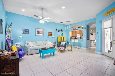 Courtyard to Open Living/Dining