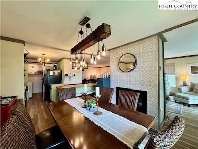 Dine by the fireplace