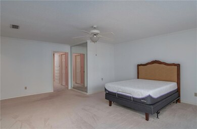 Spacious master bedroom downstairs with wonderful 