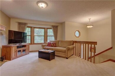 Split level entrance into the living room.