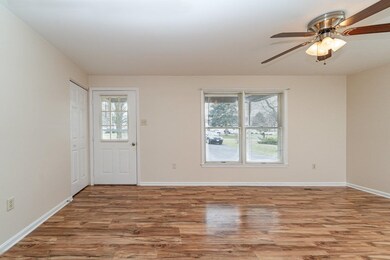 Living room's double windows make it light/bright!