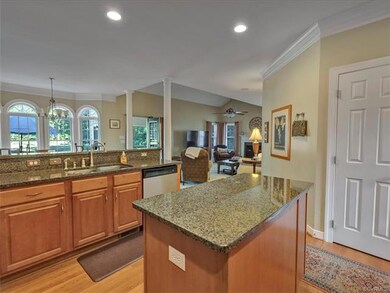 A large central island in the kitchen is perfect f
