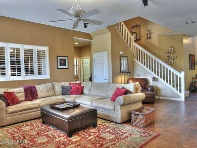Family Room with Porcelain Tile