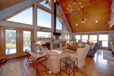 Entry to the living space features gorgeous wood c