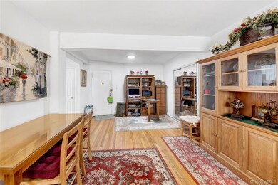 Office featuring light wood-style flooring