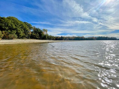 View of beach from the water