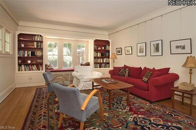 View of built-ins with window seat.