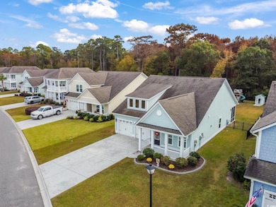 Aerial view of residential area
