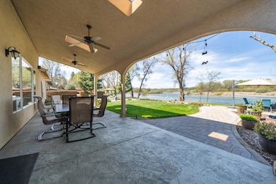 Patio with skylights & fans
