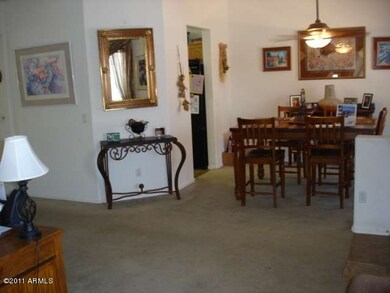 View into formal dining room