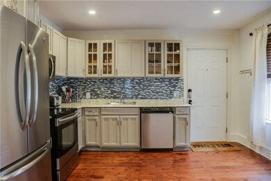 Looking through the kitchen to the front door.