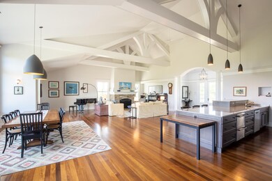 Dining area, kitchen and living room