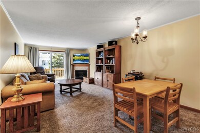 Nice shot of family room with dining area