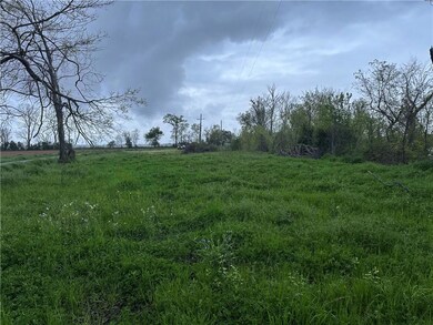 Facing north on south end of property