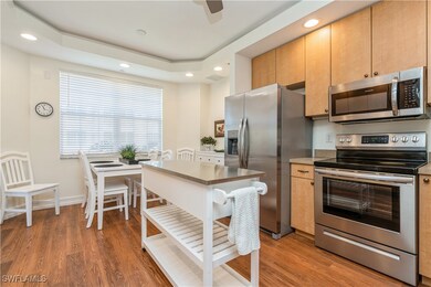 Kitchen with stainless steel appliances