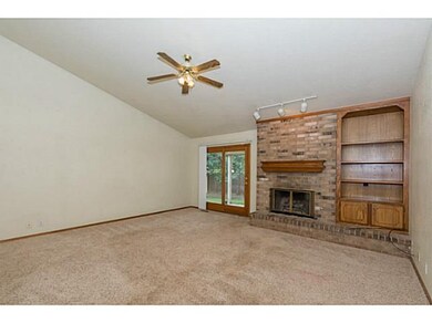 Living Room. Living Room with Built-Ins