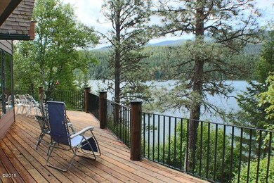 Huge deck overlooking Swan Lake