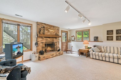 Walk-out lower level family room with another fireplace!