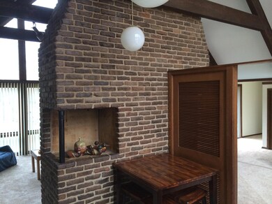 back side of fireplace