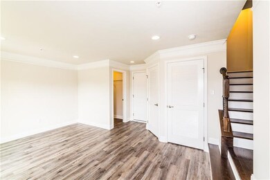 Your view of the finished basement when you enter 