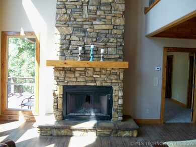 BEAUTIFUL STONE WOOD BURNING FIREPLACE
