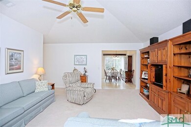 Living Room with vaulted ceiling