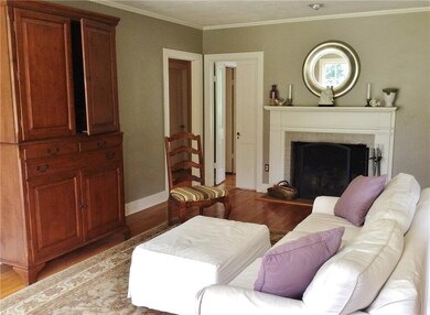 Living room with fireplace.