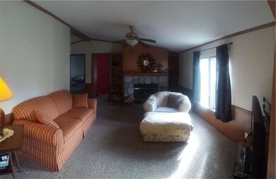 Living room with fireplace!
