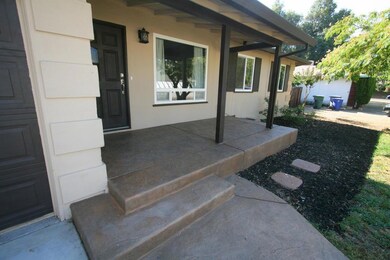 Stamped concrete porch