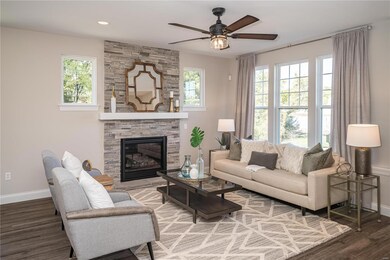 Great Room with 9' Ceilings and Gas Fireplace