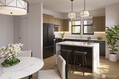 Interior Rendering Kitchen and Dining room