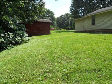 Immediate back yard and storage shed
