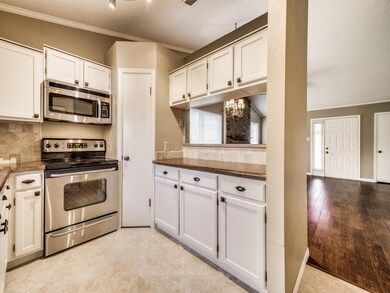 Kitchen opens to family room