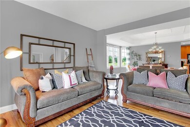 Spacious and Bright Formal living room is open to 