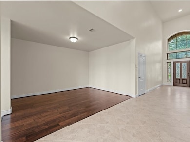 View of entry and living area.