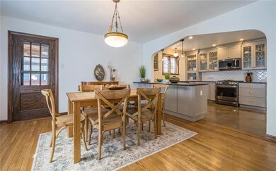 Dining Room with easy access to side Covered Porch