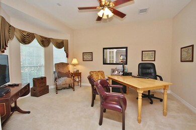 Large office with french doors.