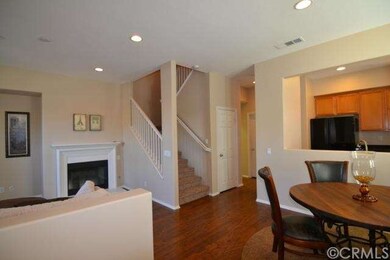 View from front entrance - dining area and kitchen