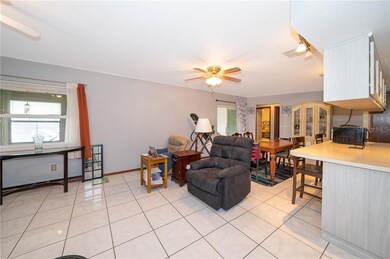 Open living/dining room