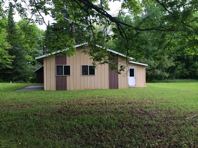Metal building end view.