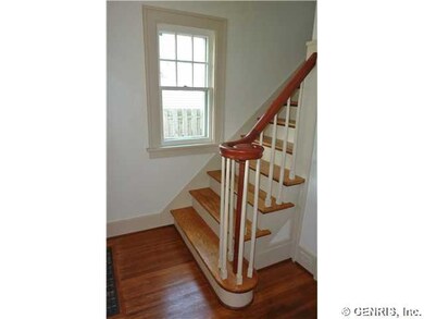 Foyer Foyer with refinished hand rail & coat close