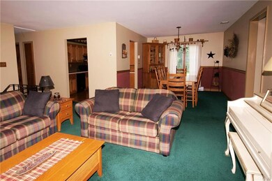 Open concept living and dining room