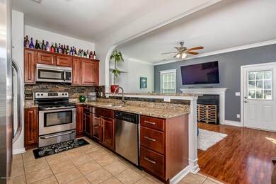 Kitchen view into Living Room