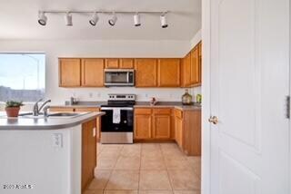 Kitchen island with plumbing.